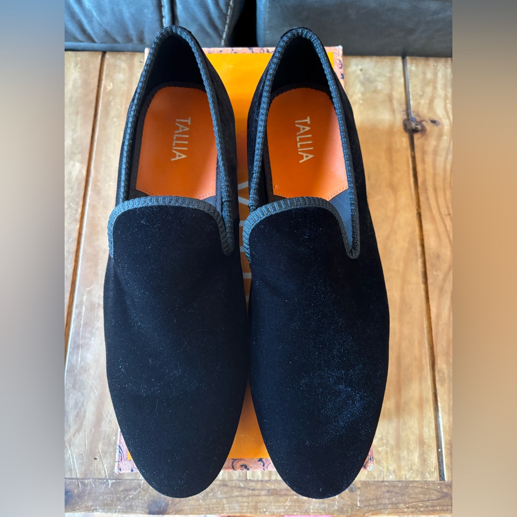 Tallia Orange Enrico Men’s Velvet Loafer Black 12 New With Box Great For Prom